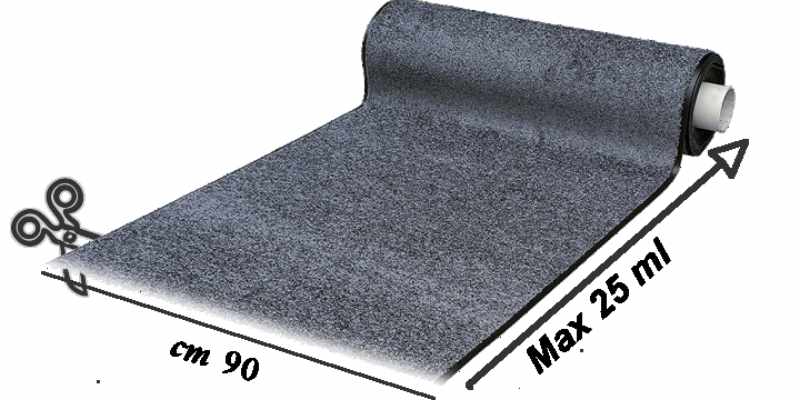 Zerbino corsia wash & clean grigia cm 90 da ritagliare a piacimento o utilizzare come passatoia.